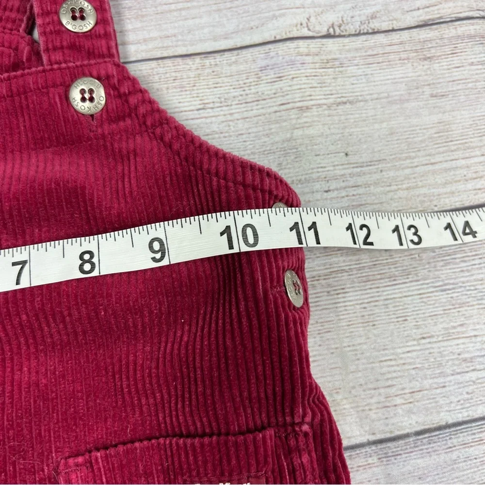 Vintage OshKosh B’Gosh Burgundy Corduroy Jumper Dress Fall 90’s Size 18-24 M